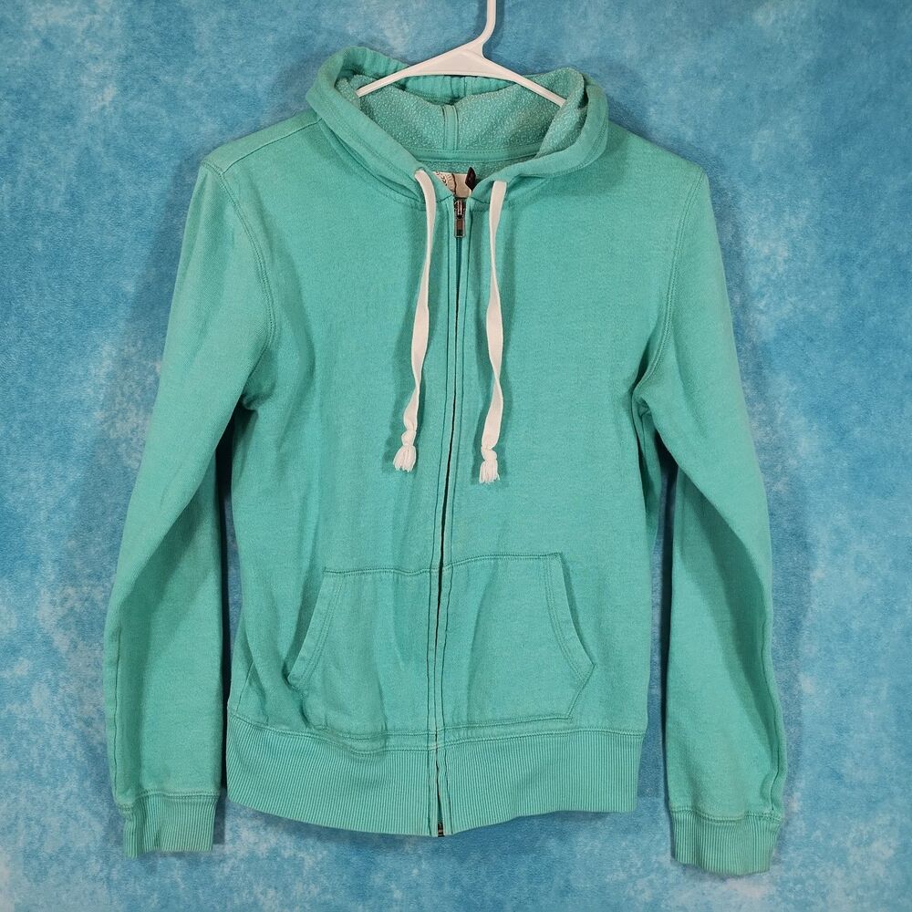 So Women's Full Zip Hoodie, Lightweight, Blue, Size Medium